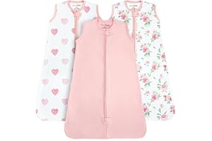 Mama Cheetah Śpiwór niemowlęcy, 0,5 TOG, 100% bawełna ekologiczna, idealny na lato, śpiwór letni dla chłopców i dziewczynek, rozmiar L (12-18 miesięcy)