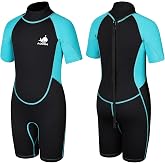 AOOSA Wetsuit for Boys and Girls, 0.3 cm Neoprene Child | Back Zip, Water Suit for Water Sports, Swimming, Surfing and Diving