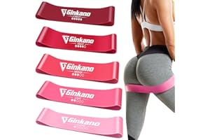 FOLAI Bandas Elasticas de Fitness,Set de 5 Cintas Elásticas Musculación- 5 Niveles de Resistencia,con Bolsa de Almacenamiento, Bandas de Resistencia para Yoga, Pilates y Fuerza Entrenamientos