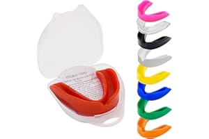 TRYSALAR Mouth Guard Gum Shield – Professional Mouth Guard for Contact Sports, Rugby, Martial Arts, Karate, Rugby, MMA, Boxing, Hockey, Football Flexible for Youth & Adult (Red)