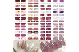 NAILDOKI Autocollant Ongle 3D Nail Stickers, Nail Art Auto-Adhésif Ongle Décalque Belle Mode Décoration pour Femmes Filles Nail Stickers