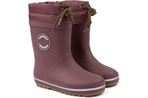 Mikk-line Warm Gefütterte Gummistiefel Kinder | Wasserdicht Regenstiefel für Jungen und Mädchen | Winddicht Thermo Gummistiefel | Regenschuhe Mit Reflektiernde Details
