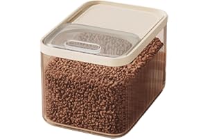 Besreey Conteneurs de stockage d'aliments pour animaux de compagnie de 31 x 21 x 22,3 cm, distributeur de nourriture sèche de 10 L avec tasse à mesurer, seau de stockage de nourriture pour chat et