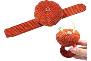 Facynde FacynPorte-Poignet | Coussin à épingles en Forme Citrouille - Porte-épingles à Aiguilles à Coudre Portables avec Banélastique Coussin à épingles Portable en Citrouille pour la