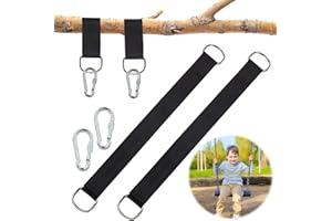 VOZITUG Schaukel Befestigung, Swing Hanging Kit Schaukel Aufhängung hält bis zu 300 kg, Hängematte Befestigung Hängesessel Befestigung mit 2 Schwerlast Karabinern für Balkon Garten Baumschaukel Outdoor Kinder