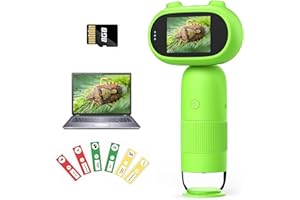 HAYVE Kids Digital Microscope - 1000X Magnification, Portable Handheld Microscope with 2" IPS Screen, Fun Educational Tool for Kids 3+ Years Old - PC Compatible