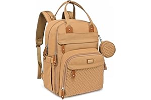 BabbleRoo Mochilas de Pañales para Bebé, Gran Capacidad Mochila de Cambio Bolsa para Pañales con Cambiador y Porta Chupones para Mamá y Papá