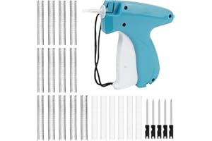 CAPANEUS Quik Clothing Fixer Set, Stitchy Gun, Pistola per Punti Vestiti, Fissaggio Rapido per Vestiti, Micro Stitchy Pistola, Mini Sewing Machine, Fissatore Rapido per Vestiti con 6 aghi 1000 aghi in plastica