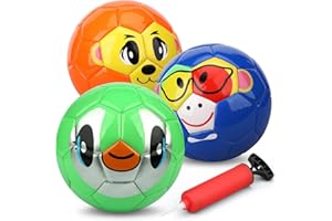 DILABNDA Lot de 3 mini ballons de football en caoutchouc souple pour enfants - 15,2 cm - Pour le sport en plein air, l'aire de jeux pour garçons et filles