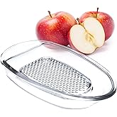 KADAX Grattugia in Vetro per Frutta e Verdura, Grattugia Manuale per Mela, Perfetta per la Preparazione di Cibi per Neonati, 