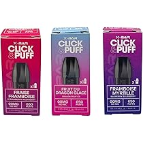 Pack de 3 Capsules compatible avev Click & Puff batterie (Sans nicotine ni  tabac,Vente interdite aux personnes âgées de moins de18 ans) (Fruits  Rouges, Pêche Glacée, Pastèque Glacée) : Amazon.fr: High-Tech