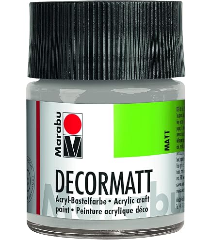 Marabu Decorlack Acryl Metallic-Silber 782 – 50 Ml, Hochglänzender Acryllack, Wetterfest, Für Viele Oberflächen