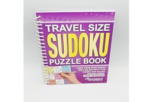 SIXSTORE A5 Spiral Bound Travel Size Sudoku Puzzle Book (fioletowy)