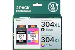 Redsee 304XL Cartuchos de Tinta Remanufacturado para HP 304 XL Negro Compatible con 304XL para HP Envy 5010 5020 5030 5032 Deskjet 2630 2632 2633 3700 3720 3730 3750 3760 3762(Negro y Color,2-Pack)