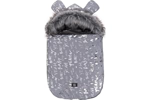 GaGaDumi"Teddy" sacco coprigambe invernale, seggiolino con cerniera, borsa per coccole, coperta per bambini, carrozzina, testiera lavabile, borsa, adatto a tutti i passeggini e seggiolini (T04-Urban)