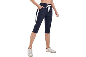 Gyabnw Pantaloni Capri Donna Pantaloni Sportivi Donna Estivi 3/4 Pantaloni Tuta Donna Estivo Cropped Pinocchietto Casual per Jogger Running Yoga