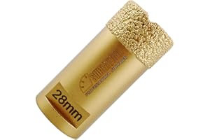 SHDIATOOL Diamond Drill Core Bit Diameter 28mm for Porcelain Tile Granite Marble Dry Drilling