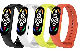 BDIG 4PCS Pulsera Correas para Xiaomi Mi Band 7, Colorido Suave Silicona Reloj Recambio Brazalete Impermeable Correa para Xiaomi Mi Band 7