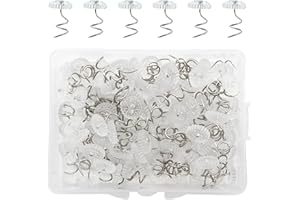 Bailinks Upholstery Pins with Clear Heads, Upholstery Tacks for Slipcovers and Bed Skirts, Ideal for Headliner Repair and Loose Drapery Projects (100PCS)