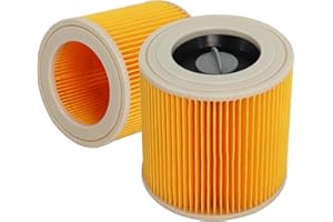 Cartridge Filter Compatible with Karcher, 2Pcs Replacement for WD2 WD3 MV2 MV3 Series A K SE 4001 SE 4002 Wet & Dry Vacuum Cleaners part NO KAR64145520 by Gekufa