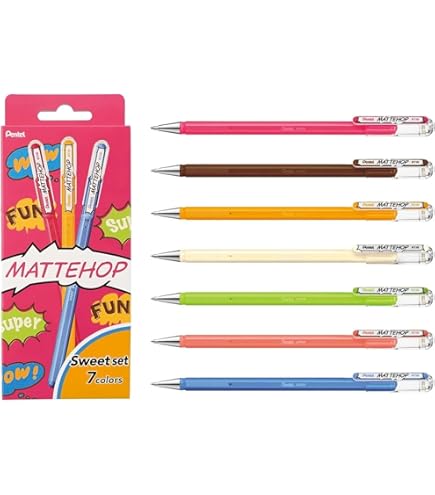Pentel Hybrid Mattehop Gel Pen - 1.0 Mm - 14 Original Sweet Color Se - View #6