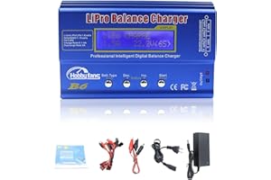 Hobby Fans B6 Balance Ladegerät 60W 5A LCD für LiPo Li-Ion Life Akku (1-6S) NiMH NiCd (1-15S), RC Hobby Akku mit LED AC Power Adapter