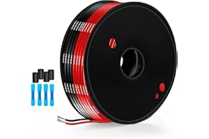 Cavo Elettrico Silicone 14AWG-THUN-CT 2,07mm² cavo elettrico [12m nero e 12m rosso], Fili elettrici in Rame Stagnato a Trefoli, Resistente alle Alte Temperature per Auto RC e Drone