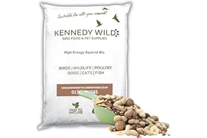 Kennedy Wild High Energy Squirrel Food Mix (13kg) Premium Mix of Peanuts, Hazelnuts, Walnuts, Black Sunflower, Maize & Apple. Specially Formulated for Squirrels.