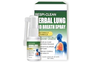KAYZON Respinature Herbal Lung Cleanse Mist - Natural Respiratory Cleanse & Breathe Spray, Lung Exerciser Powerful Lung Support, Lung Cleanse for Smokers, Herbal Lung Care Essence Daily Use - 30ml (1)