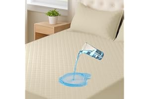 ‎CYCMACO CYCMACO Matratzenschutz Wasserdicht 160x200cm, Atmungsaktive Nässeschutz Matratzenbezug Geräuschlos, Anti-Allergie Und Anti Milben, Hochwertige, rutschfest, Tiefe Tasche, Waschbar, Khaki