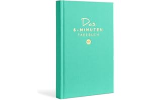 URBESTSELF Dziennik 6-minutowy PUR | Dziennik wdzięczności, dziennik antystresowy | Codzienne 6 minut dla Twojego rozwoju osobistego, relaksu i lepszej uważności (Turkus, Niemiecki (German))