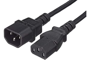 PremiumCord Alimentatore per PC 230V 5m, Prolunga IEC 320, Presa di Corrente, IEC 320 C13 a C14, Cavo di Alimentazione, Colore Nero