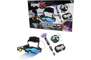 SpyX Night Ranger Surveillance Set for Kids - 4 Piece Kit for Spy Missions in the Dark - Includes Night Mission Goggles, Invisible Ink Pen, Motion Alarm, Motion Alarm, 6+ Years