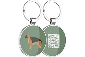DISONTAG Placas para Perros,Placa para Perros Personalizadas,Placas para Mascotas,Placa De Identificacion Perros,41 Patrones Realistas, Pantalla De Información única | Modificable