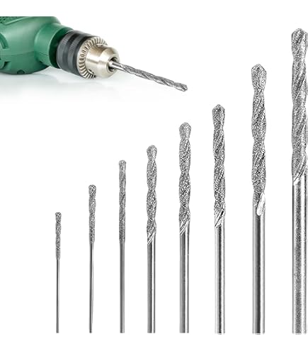 Fraises Diamant, 20Pcs Fraise Rotative Diamant (Foret/Tête/Pointe Diamantée) Avec 3mm Tige Pour Dremel Outil Rotatif (Meulage, Poli - Bricolage