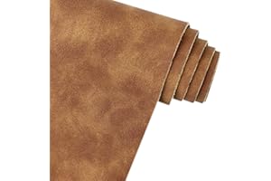 XHT Tissu en daim synthétique doux marron 30 x 135 cm