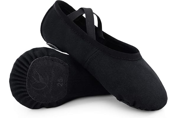 Balettskor flicka balettsko dansskor elastisk duk delad lädersula för småbarn barn kvinnor vuxna (välj ett nummer större)