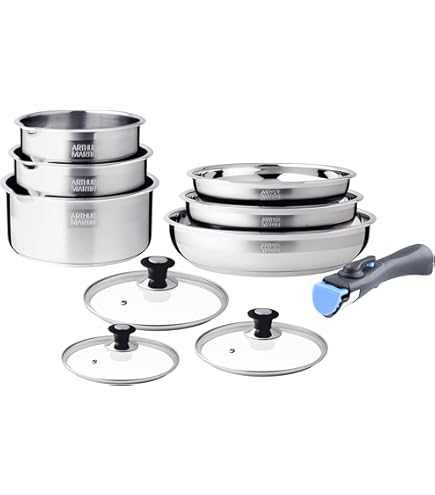 Batterie de cuisine 11 pièces en Acier Inoxydable Batterie de cuisine 11 pièces en Acier Inoxydable