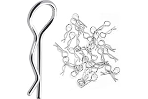 YUNIQUE GREEN-CLEAN-POWER - Clip Corpo Shell 1/8 in Acciaio Inossidabile per Modelli RC | Resistente a Corrosione e Usura | Compatibile con WLtoys 144001, Argento, Plastica