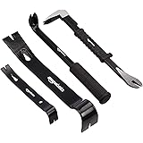 Amazon Basics Stemmeisen und Nagelzieher, 4 Stück, Schwarz