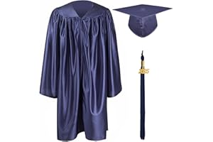 GraduationMall Preschool Children's Graduation Cap and Gown,2025 Shiny Nursery Graduation Outfit for Kids 12 Colors