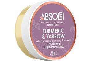 Absolei Hemorrhoids Ointment, Natural Ointment for Burning, Itching and Discomfort with White Yarrow, Tetra and Turmeric, 40 ml