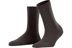 FALKE Women's Cosy Wool Socks Breathable Climate-Regulating Odour-Neutralising Sustainable Viscose Cashmere Warm Flat Seam In The Toe Area Plain Ideal For Everyday Casual Business Looks 1 Pair