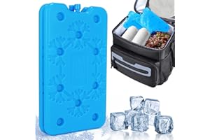 IHLOOTD Pain de Glace pour Sac Isotherme 2 Pièces Bloc de Glace pour Glacière Accumulateur de Froid Glacon pour Glacière pour Glaciere pour Voyage et Camping Aliments Réfrigérés, Boissons