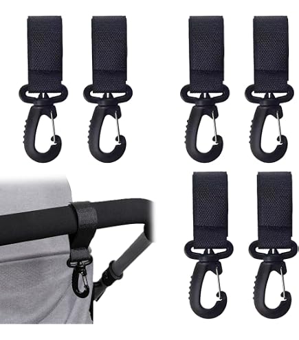 2 ganci per carrozzina, resistenti clip per passeggino, clip