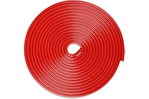 SEGNAYEN Red Car Door Protectors - 16FT(5M) U-Shaped Edge Guards, No Glue Rubber Seal Strip for Most Cars