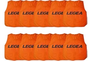 LEGEA 10 x Casacca Allenamento Calcio Promo – Gilet Sportivo Training Unisex XS–XXL per Bambini, Juniores e Adulti – Pack 10 Colori Assortiti