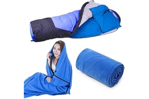 LELING couchage portable pour l'extérieur - En polaire polaire - Pour l'extérieur - Pour le camping, la randonnée, le couchage en plein air