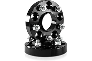 CUSTOMADEONLY 25mm (1 Inch) Black Hubcentric Wheel Spacers 5x114.3 Compatible For lexus ES300 350, GS300 350 430,IS250 300 350,LS400 430 460,RC300 350, Camry Highlander Tacoma, tC xB (2pcs 60.1mm M12x1.5)