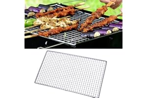FIACVRS Grillnetz aus Carbon für Grill, Grillrost, Grillrost aus Edelstahl, 25 x 40 cm, 30 x 45 cm, 38 x 50 cm, für Nische im Garten, im Freien, Grill (30 x 45 cm)